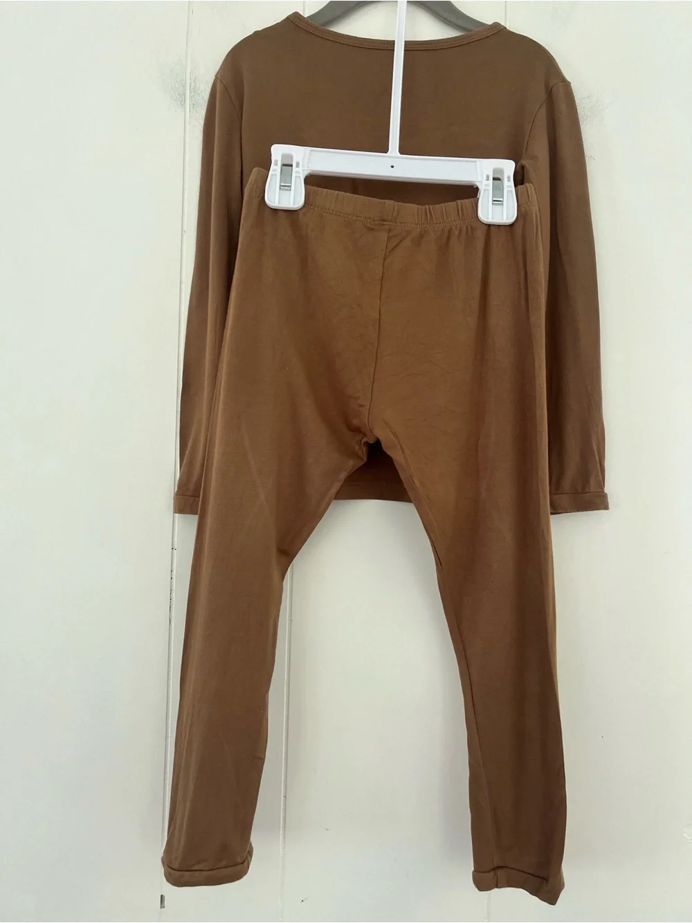 Kyte Baby Retired COFFEE 2-pc Long Sleve Pajama Set Size 5 Bamboo